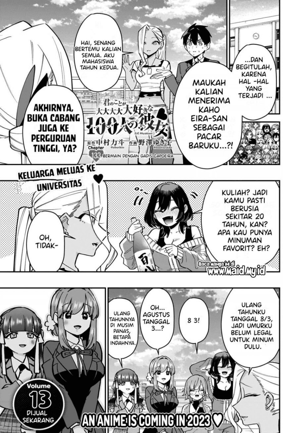 Kimi no Koto ga Dai Dai Dai Dai Daisuki na 100-ri no Kanojo chapter 133